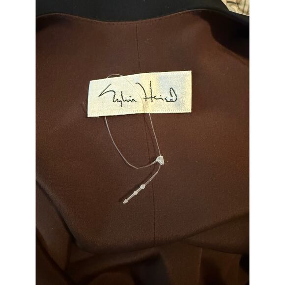 NWOT Sylvia Heisel Black Silk Dress Size 12 - Picture 4 of 4